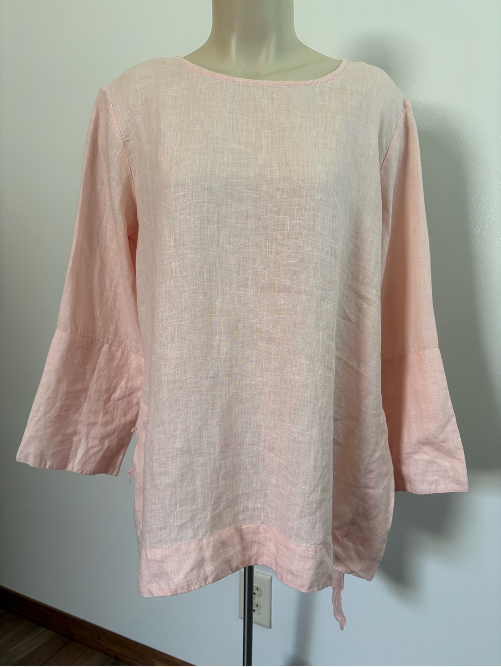 Roller Rabbit Jeanne Linen Soft Pink Lightweight Tunic Top Size Medium